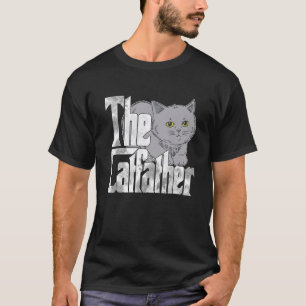 De Catfather Cute Father Mafia Whiskers Male T-shirt