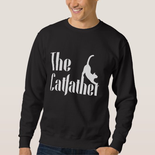 De Catfather Funny Schattige Cat Dad Father Day Pe Trui (Voorkant)