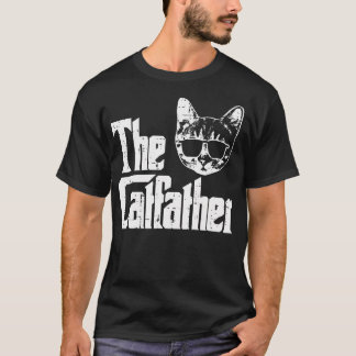De Catfather Grappige Kat Papa Vaders Dag Film Pun T-shirt