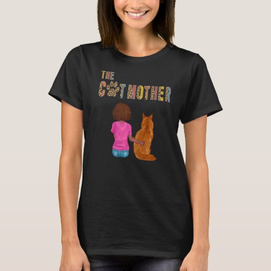 De Catmoeder Maine Coon Cat Moeder Cat Mam T-shirt (Voorkant)