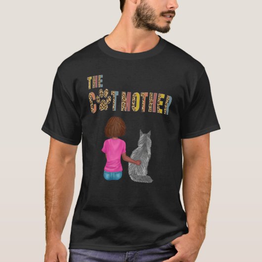De Catmoeder Maine Coon Cat Moeder Cat Mam T-shirt (Voorkant)