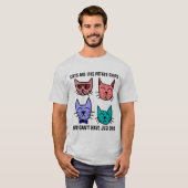 DE CATS ZIJN ZOALS POTATOCHIPS KAN SLECHTS ÉÉN NIE T-SHIRT (Voorkant volledig)