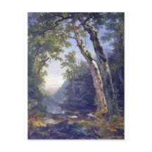 De Catskills, boslandschap, olieverf op doek,