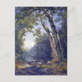 De Catskills, boslandschap, olieverf op doek, Briefkaart