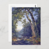 De catskills, de bosomgeving, de olie op het canva briefkaart (Voorkant / Achterkant)