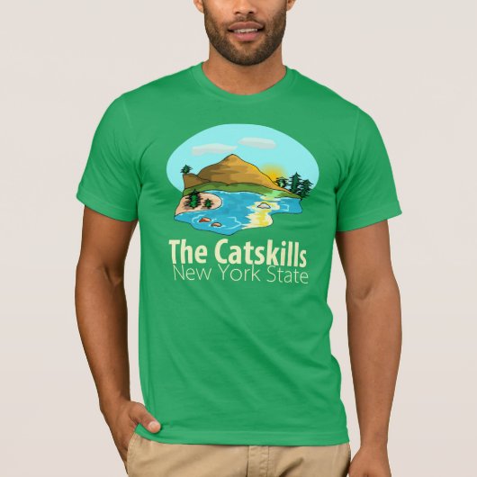 De CATSKILLS Nieuwe YORK Staat T-shirt (Voorkant)