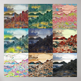 De Causeway van de Giant... Noord-Ierland Collage Poster