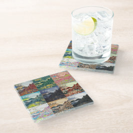 De Causeway van de Giant...Noord-Ierland Glazen Onderzetter