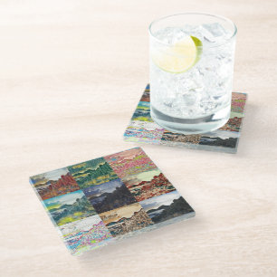 De Causeway van de Giant...Noord-Ierland Glazen Onderzetter