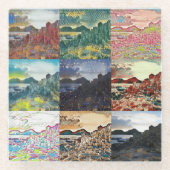 De Causeway van de Giant...Noord-Ierland Glazen Onderzetter (Voorkant)