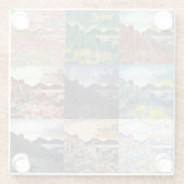 De Causeway van de Giant...Noord-Ierland Glazen Onderzetter (Achterkant)