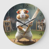 De cavia-cricketspeler: gekleed in het wit, grote klok (Voorkant)
