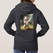 De Cavia-Cricketspeler: Gekleed in het Wit, Hoodie (Achterkant)
