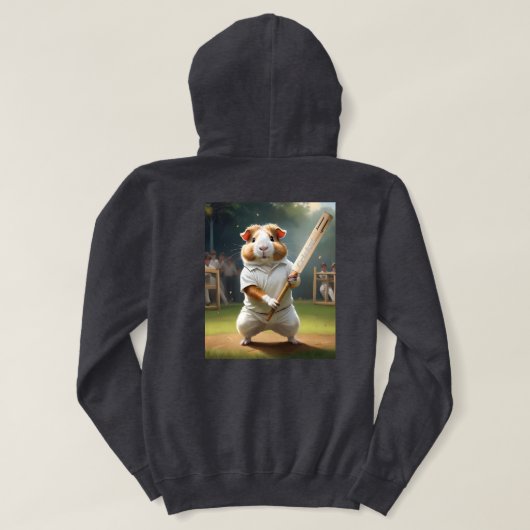 De Cavia-Cricketspeler: Gekleed in het Wit, Hoodie (Design achterkant)