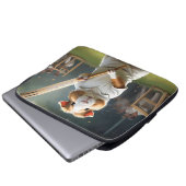 De cavia-cricketspeler: gekleed in het wit, laptop sleeve (Voorkant onderkant)