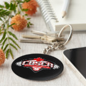 De CBSCA 2.25-inch Basic Button Sleutelhanger (Zijkant)