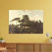 De Cedar van Libanon in de Jardin des Plantes Canvas Afdruk (Insitu (Woonkamer))