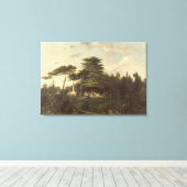 De Cedar van Libanon in de Jardin des Plantes Canvas Afdruk (Insitu (Houten vloer))