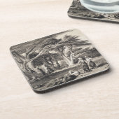 De Cedars van Libanon, gegraveerd door Freeman (se Bier Onderzetter (Linkerzijde)