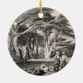 De Cedars van Libanon, gegraveerd door Freeman (se Keramisch Ornament (Achterkant)