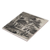 De Cedars van Libanon, gegraveerd door Freeman (se Tegeltje (Zijkant)