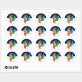 De Celestial Chow-stickers Ronde Sticker (Vel)