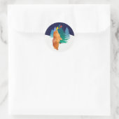 De Celestial Chow-stickers Ronde Sticker (Tas)
