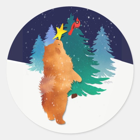 De Celestial Chow-stickers Ronde Sticker (Voorkant)