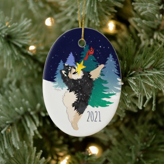 De Celestial Finnish Lapphund 2021 Ornament (Boom)