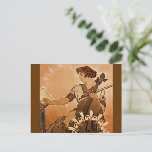 De Cellist Briefkaart (Staand voorkant)