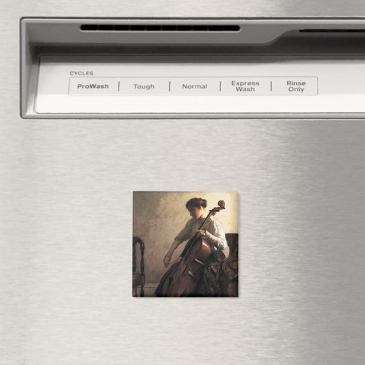 De cellist (door Joseph DeCamp) Magneet (Insitu (Vaatwasser))