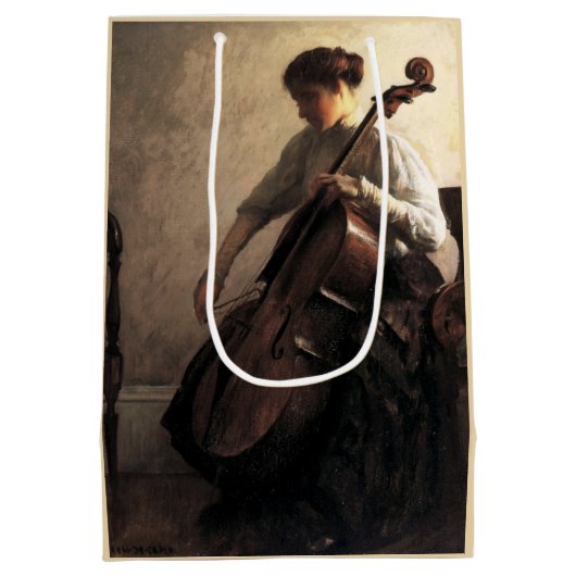 De cellist (door Joseph DeCamp) Medium Cadeauzakje (Achterkant)