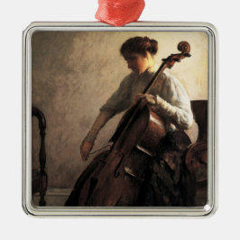 De cellist (door Joseph DeCamp) Metalen Ornament
