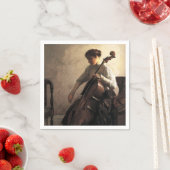 De cellist (door Joseph DeCamp) Servet (Insitu)