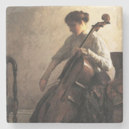 De cellist (door Joseph DeCamp) Stenen Onderzetter