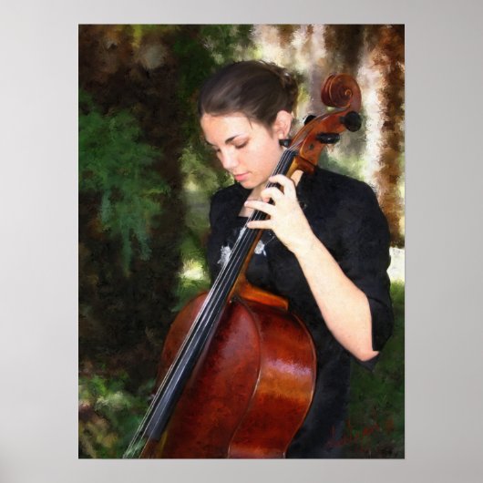 "De Cellist" Poster (Voorkant)