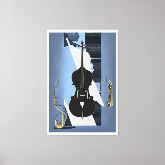de Cello Canvas Afdruk (Voorkant)