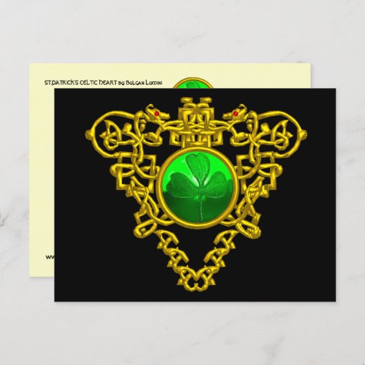 DE CELTISCHE HART VAN SAINT PATRICK BRIEFKAART (Voorkant / Achterkant)