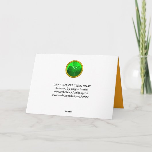 DE CELTISCHE HART VAN SAINT PATRICK KAART (Achterkant)