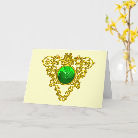 DE CELTISCHE HART VAN SAINT PATRICK KAART (Gele Bloem)