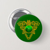 DE CELTISCHE HART VAN SAINT PATRICK RONDE BUTTON 5,7 CM (Voorkant /achterkant)