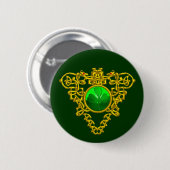 DE CELTISCHE HART VAN SAINT PATRICK RONDE BUTTON 5,7 CM (Voorkant /achterkant)