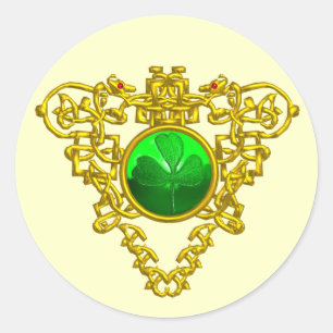 DE CELTISCHE HART VAN SAINT PATRICK RONDE STICKER