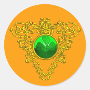 DE CELTISCHE HART VAN SAINT PATRICK RONDE STICKER
