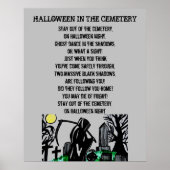 DE CEMETARIS VAN HET HALLOWEEN-gedicht Poster (Voorkant)