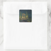 De Cenotaph Jean Jacques Rousseau Vierkante Sticker (Tas)