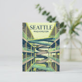 De Centrale Bibliotheek van Seattle USA Briefkaart (Staand voorkant)