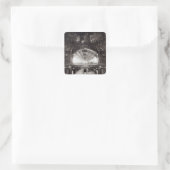 De centrale koepel vierkante sticker (Tas)