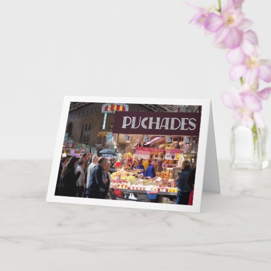 De centrale markt van Valencia, Spanje Kaart (Orchidee)