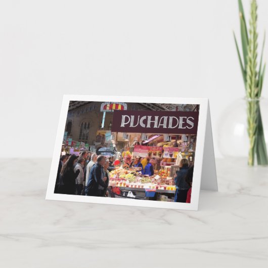 De centrale markt van Valencia, Spanje Kaart (Voorkant)